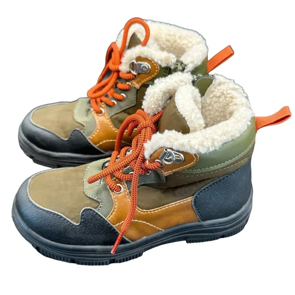 Nordstrom Asher Kids Lace Up Boots Multicolored/Olive Size 13M